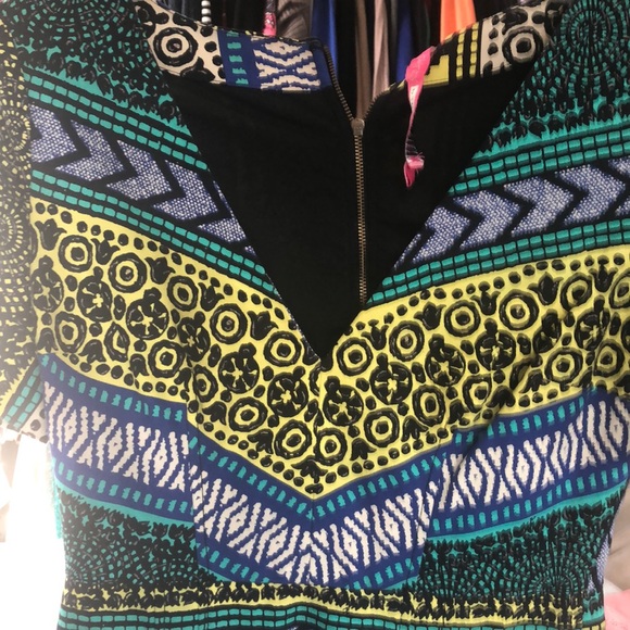 Plenty Tracy Reese Mixed Print Fit Flare Dress 390 - Picture 2 of 5